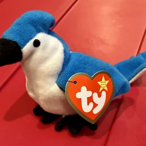 Rocket the Blue Jay - TY Teenie  Beanie Baby - Picture 8 of 9